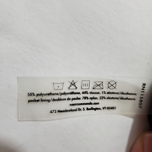 Commando Faux Leather Tapered Pants Black Zip Pockets Moto Goth Biker Size Large - Picture 8 of 9